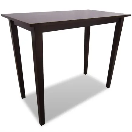 Set table et 4 chaises de bar en bois coloris marron 2