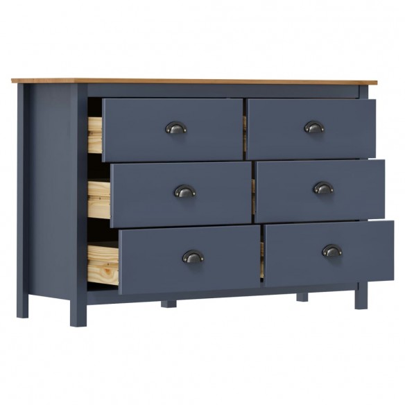 Buffet Hill Gris 125x40x80 cm Bois de pin solide Buffet Hill Gris 125x40x80 cm Bois de pin solide