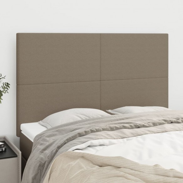Têtes de lit 4 pcs Taupe 72x5x78/88 cm Tissu