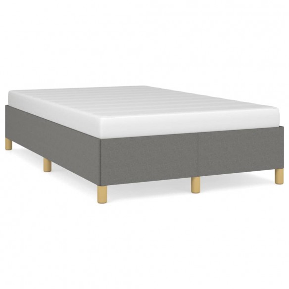 Lit gris foncé 120x190 cm tissu
