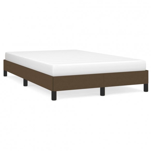 Lit marron foncé 120x190 cm tissu