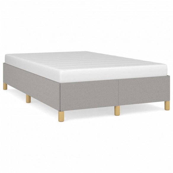 Lit gris clair 120x190 cm tissu