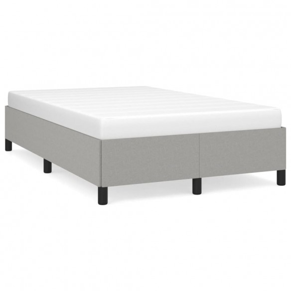 Lit gris clair 120x190 cm tissu