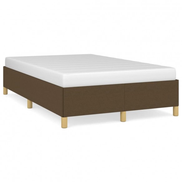 Lit marron foncé 120x190 cm tissu