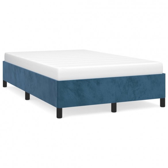 Lit bleu foncé 120x190 cm velours