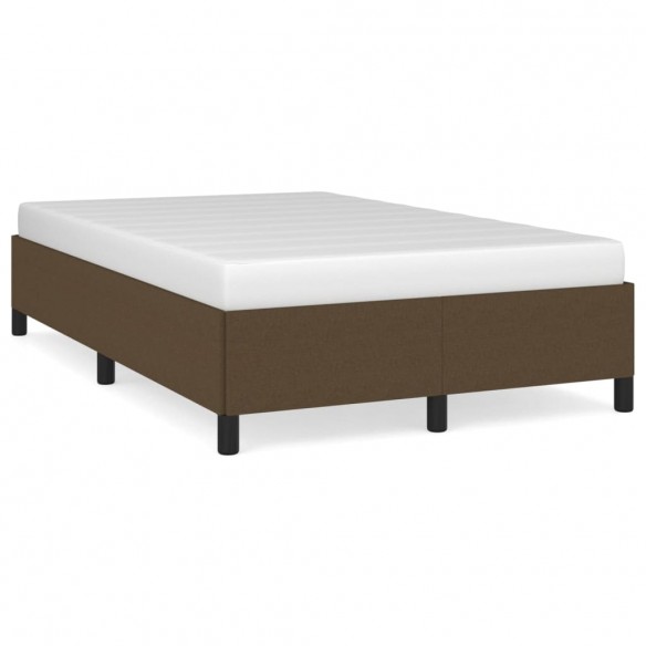Lit marron foncé 120x190 cm tissu