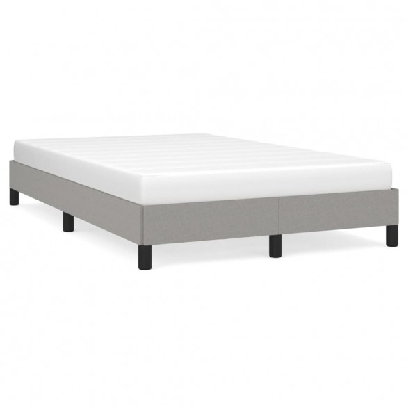 Lit gris clair 120x190 cm tissu