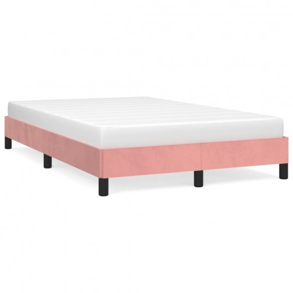 Lit rose 120x190 cm velours