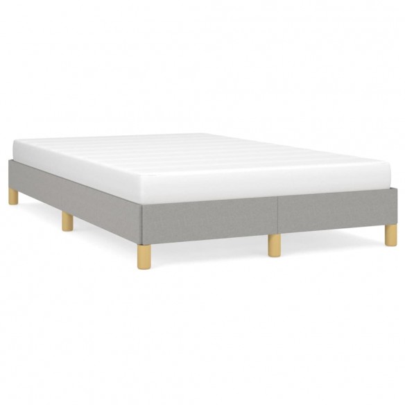 Lit gris clair 120x190 cm tissu