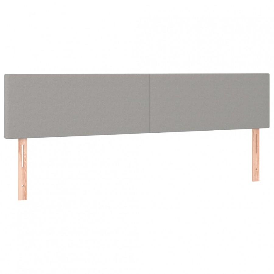 Têtes de lit 2 pcs Gris clair 90x5x78/88 cm Tissu