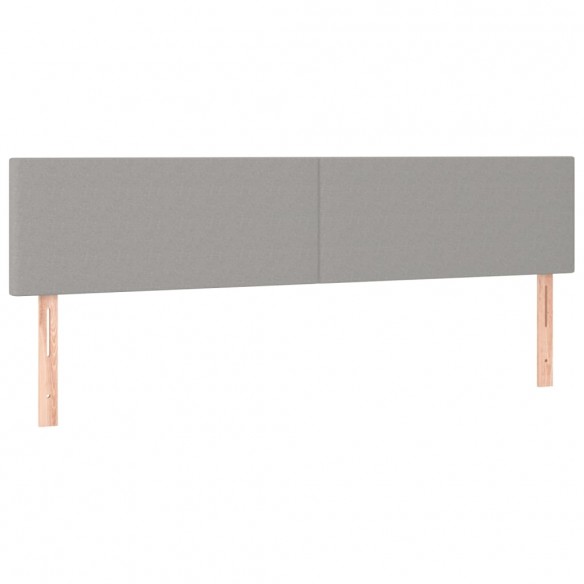 Têtes de lit 2 pcs Gris clair 90x5x78/88 cm Tissu Têtes de lit 2 pcs Gris clair 90x5x78/88 cm Tissu