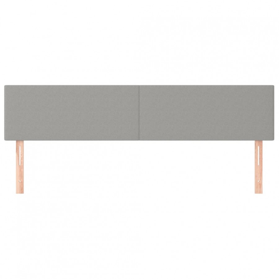 Têtes de lit 2 pcs Gris clair 90x5x78/88 cm Tissu