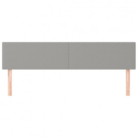 Têtes de lit 2 pcs Gris clair 90x5x78/88 cm Tissu Têtes de lit 2 pcs Gris clair 90x5x78/88 cm Tissu