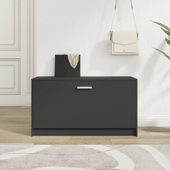 Banc à chaussures Noir 80x24x45 cm 