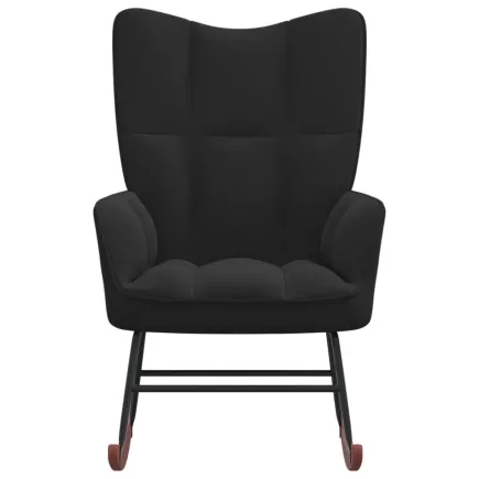 Chaise à bascule Noir Velours 2