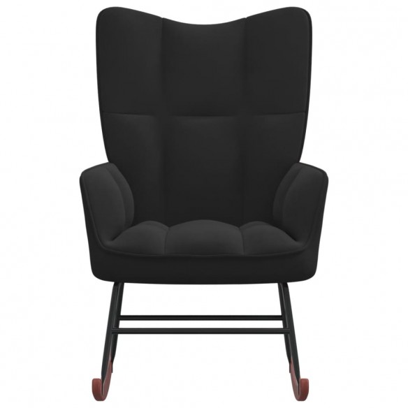 Chaise à bascule Noir Velours Chaise à bascule Noir Velours
