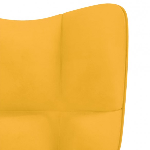 Chaise à bascule Jaune moutarde Velours Chaise à bascule Jaune moutarde Velours