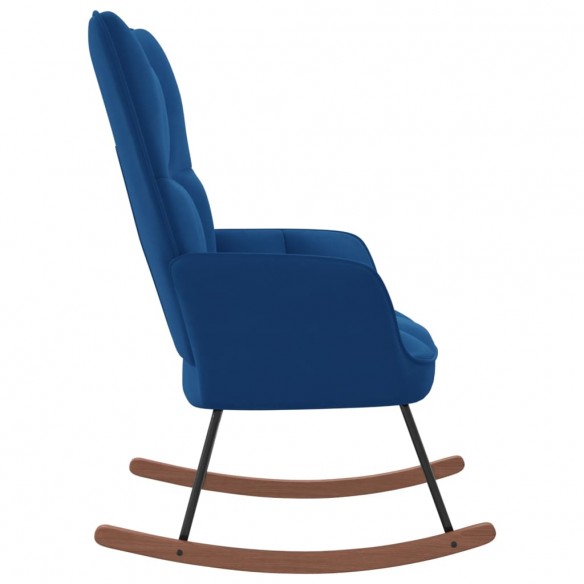 Chaise à bascule Bleu Velours Chaise à bascule Bleu Velours