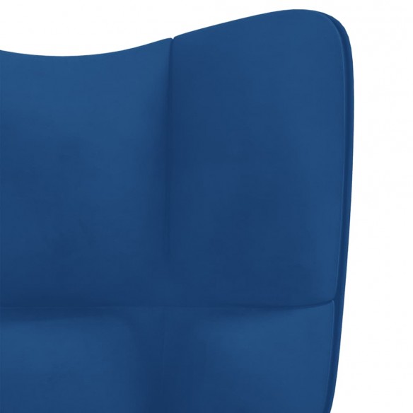 Chaise à bascule Bleu Velours Chaise à bascule Bleu Velours
