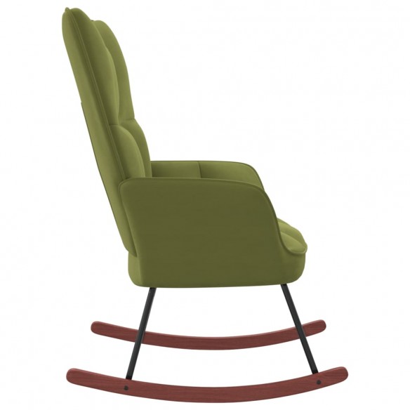 Chaise à bascule Vert clair Velours Chaise à bascule Vert clair Velours