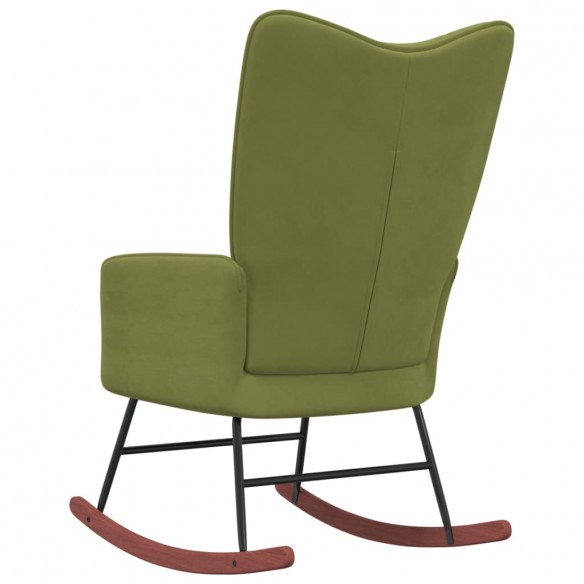 Chaise à bascule Vert clair Velours Chaise à bascule Vert clair Velours