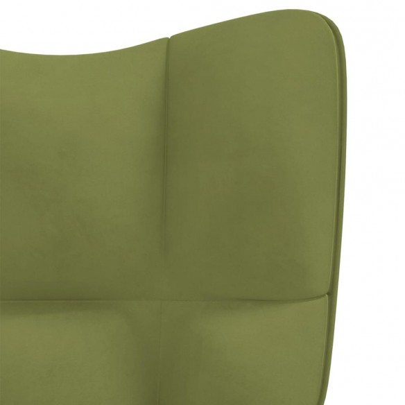 Chaise à bascule Vert clair Velours Chaise à bascule Vert clair Velours