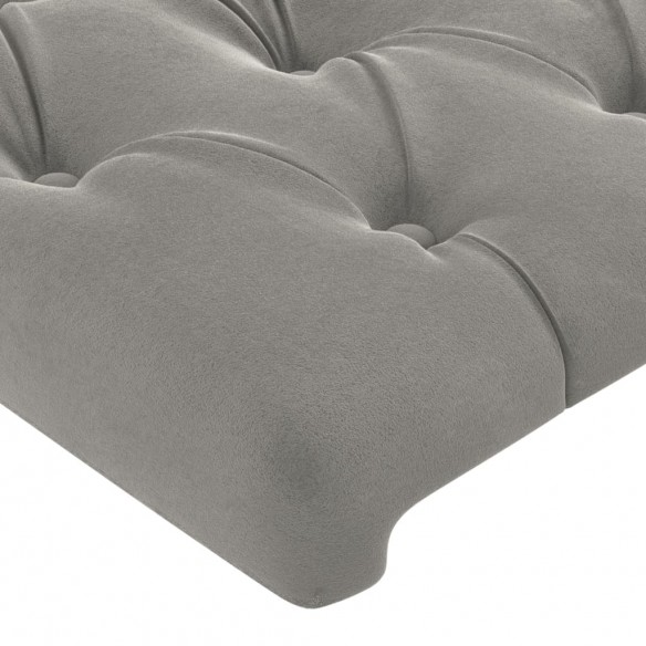 Têtes de lit 2 pcs Gris clair 90x7x78/88 cm Velours Têtes de lit 2 pcs Gris clair 90x7x78/88 cm Velours