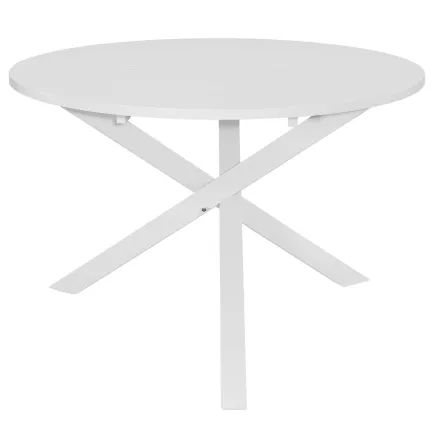Mobilier de salle à manger 5 pcs MDF Blanc 2