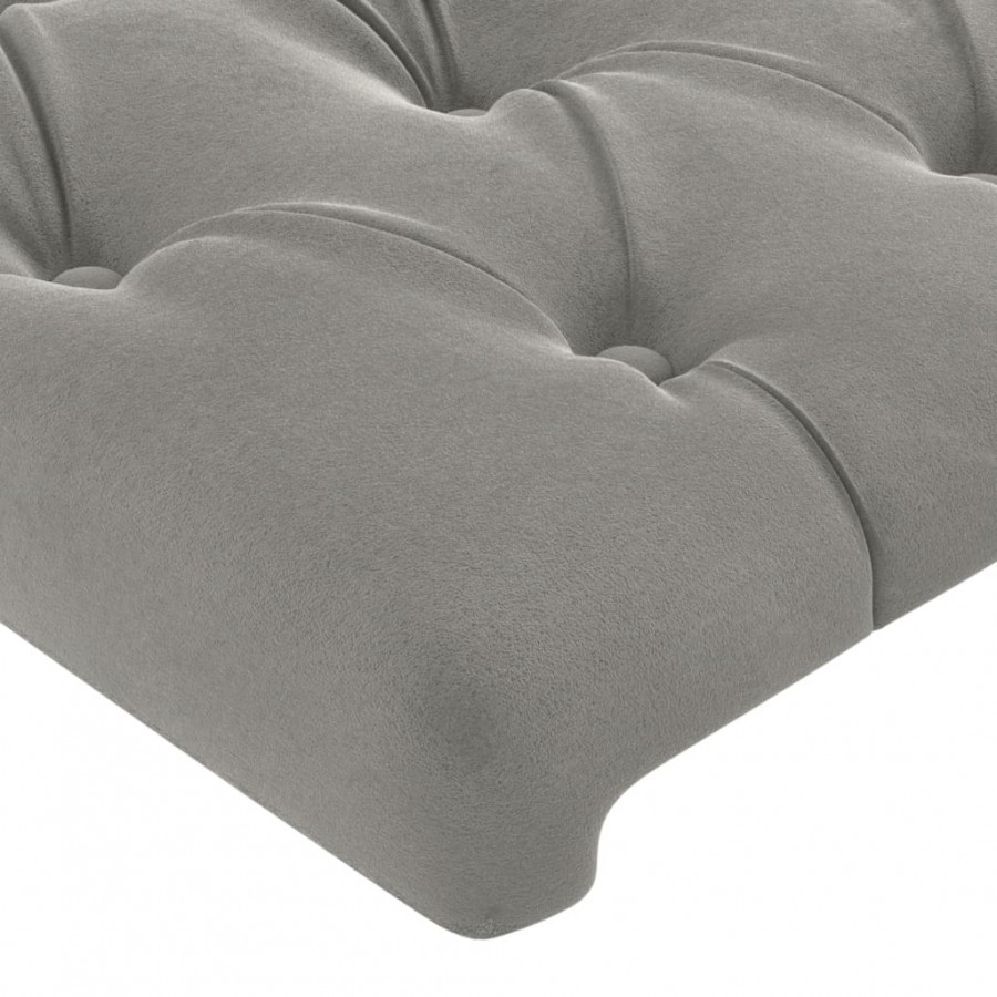 Têtes de lit 2 pcs Gris clair 80x7x78/88 cm Velours