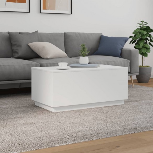 Table basse avec lumières LED blanc 90x50x40 cm Table basse avec lumières LED blanc 90x50x40 cm