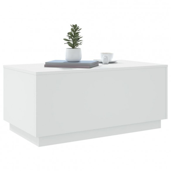 Table basse avec lumières LED blanc 90x50x40 cm Table basse avec lumières LED blanc 90x50x40 cm