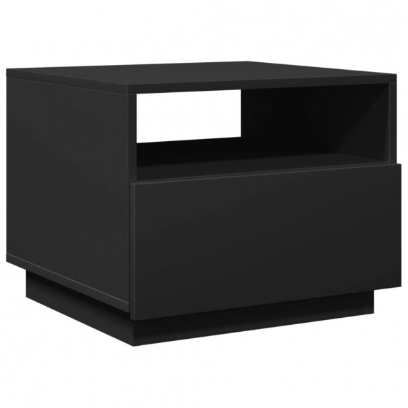 Table basse avec lumières LED noir 50x49x40 cm Table basse avec lumières LED noir 50x49x40 cm