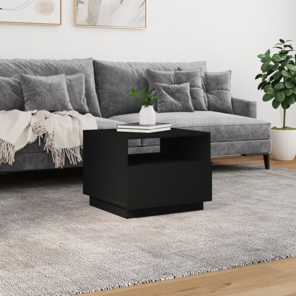 Table basse avec lumières LED noir 50x49x40 cm Table basse avec lumières LED noir 50x49x40 cm