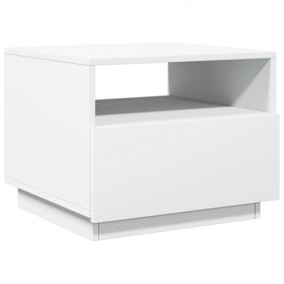 Table basse avec lumières LED blanc 50x49x40 cm Table basse avec lumières LED blanc 50x49x40 cm