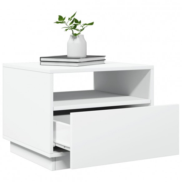 Table basse avec lumières LED blanc 50x49x40 cm Table basse avec lumières LED blanc 50x49x40 cm