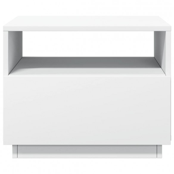 Table basse avec lumières LED blanc 50x49x40 cm Table basse avec lumières LED blanc 50x49x40 cm