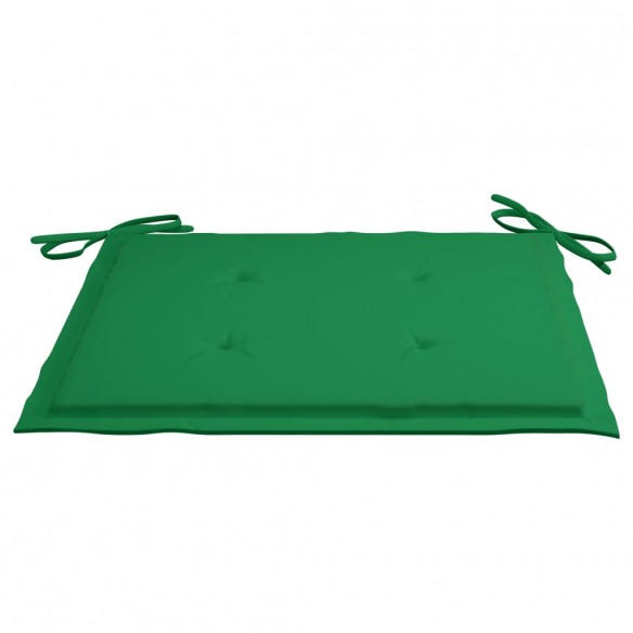 Chaises pliables de jardin 2 pcs avec coussins Bois d'acacia
