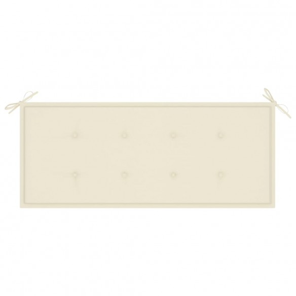 Banc de jardin 2 places avec coussin 120 cm Bois d'eucalyptus