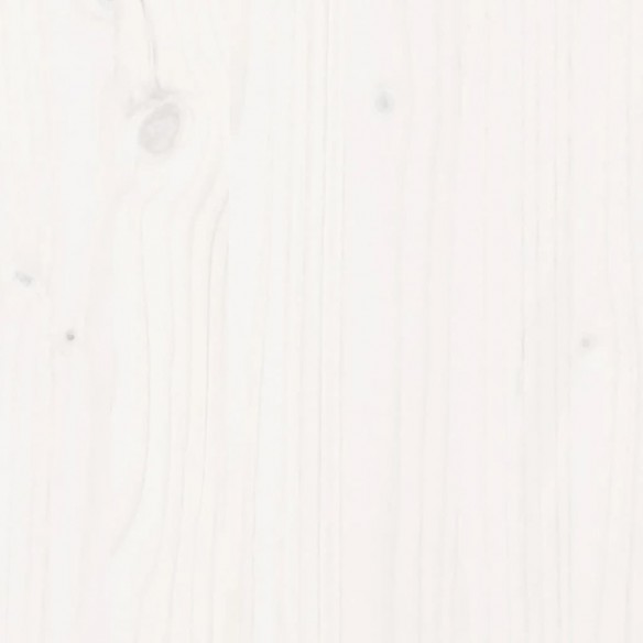 Repose-pied de jardin blanc 62x30x32 cm bois de pin massif