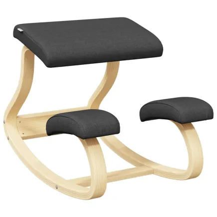 Chaise assis-genoux noir 48x71x51 cm contreplaqué de bouleau 2