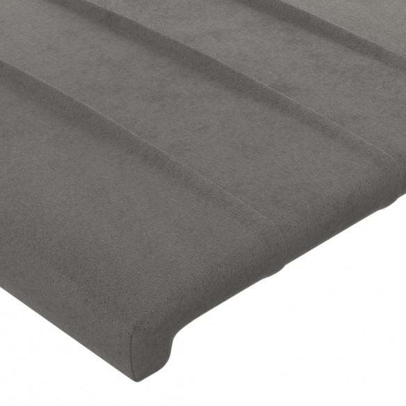 Tête de lit à LED Gris clair 147x16x118/128 cm Velours
