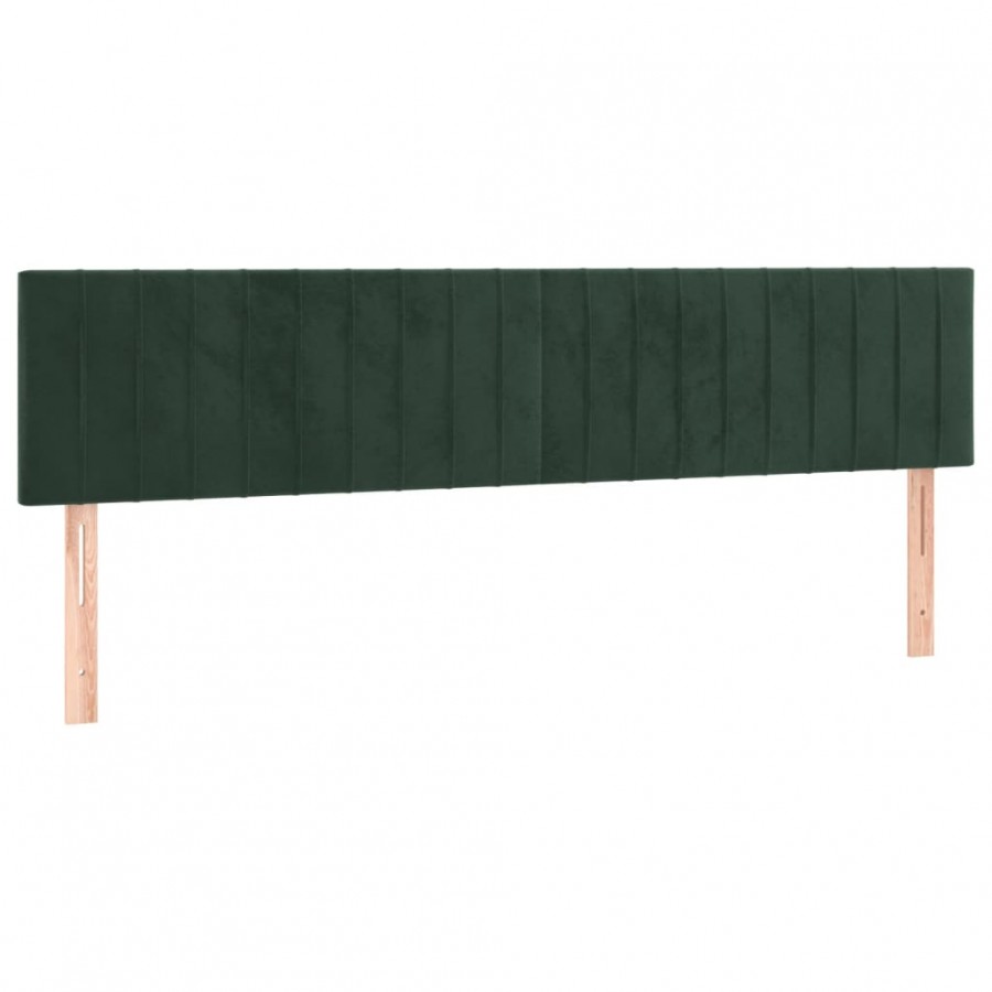 Têtes de lit 2 pcs Vert foncé 80x5x78/88 cm Velours