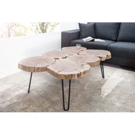Table basse design industriel 115 cm