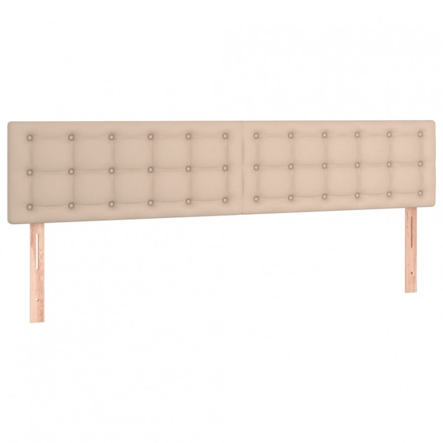 Têtes de lit 2 pcs Cappuccino 90x5x78/88 cm Similicuir