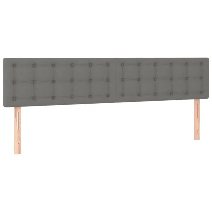 Têtes de lit 2 pcs Gris foncé 100x5x78/88 cm Tissu 2