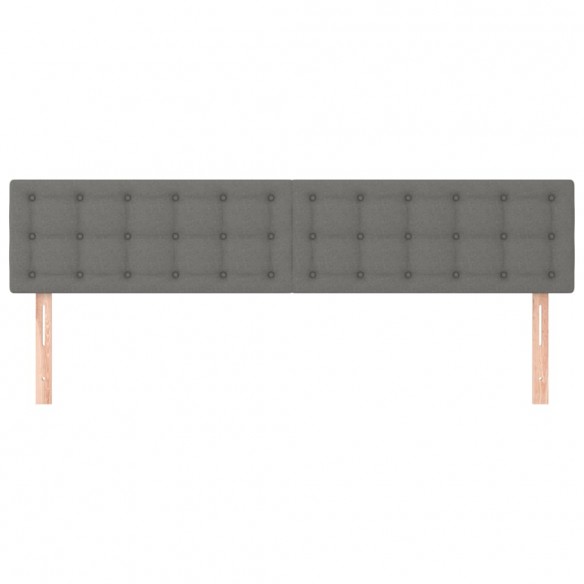 Têtes de lit 2 pcs Gris foncé 100x5x78/88 cm Tissu Têtes de lit 2 pcs Gris foncé 100x5x78/88 cm Tissu