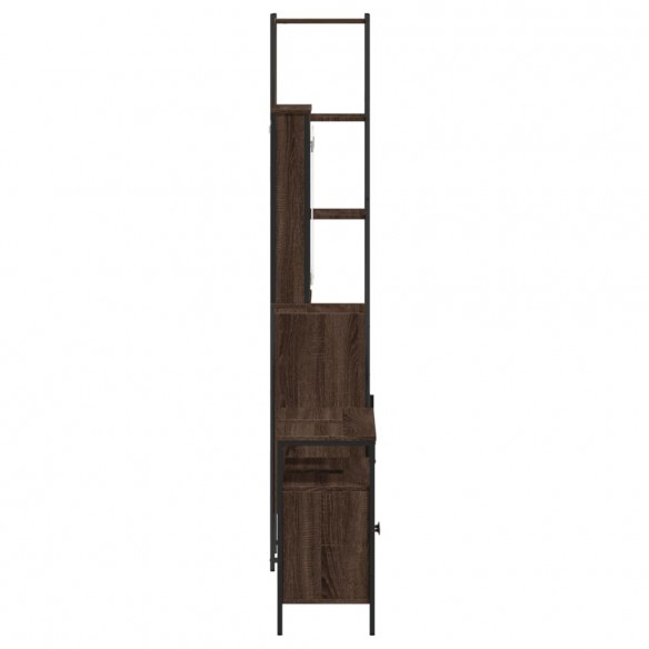 Ensemble de meubles de salle de bain 3 pcs Chêne marron