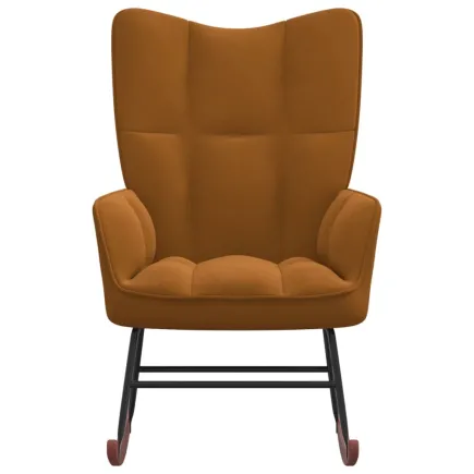 Chaise à bascule Marron Velours 2