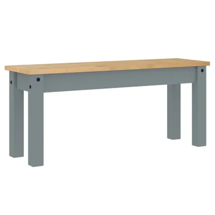 Banc à manger Panama gris 105x30x45 cm bois massif de pin 2