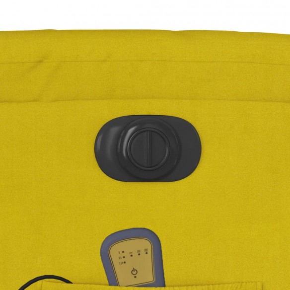 Fauteuil inclinable de massage électrique jaune velours